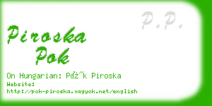 piroska pok business card